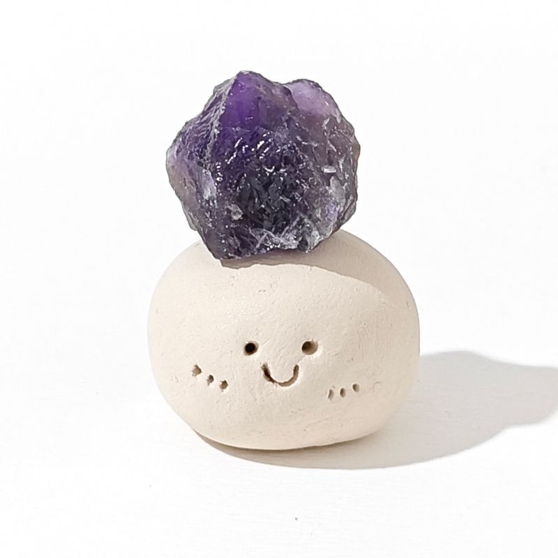 Micro Mineral Raw Crystal Gemstone Happy Face Collection