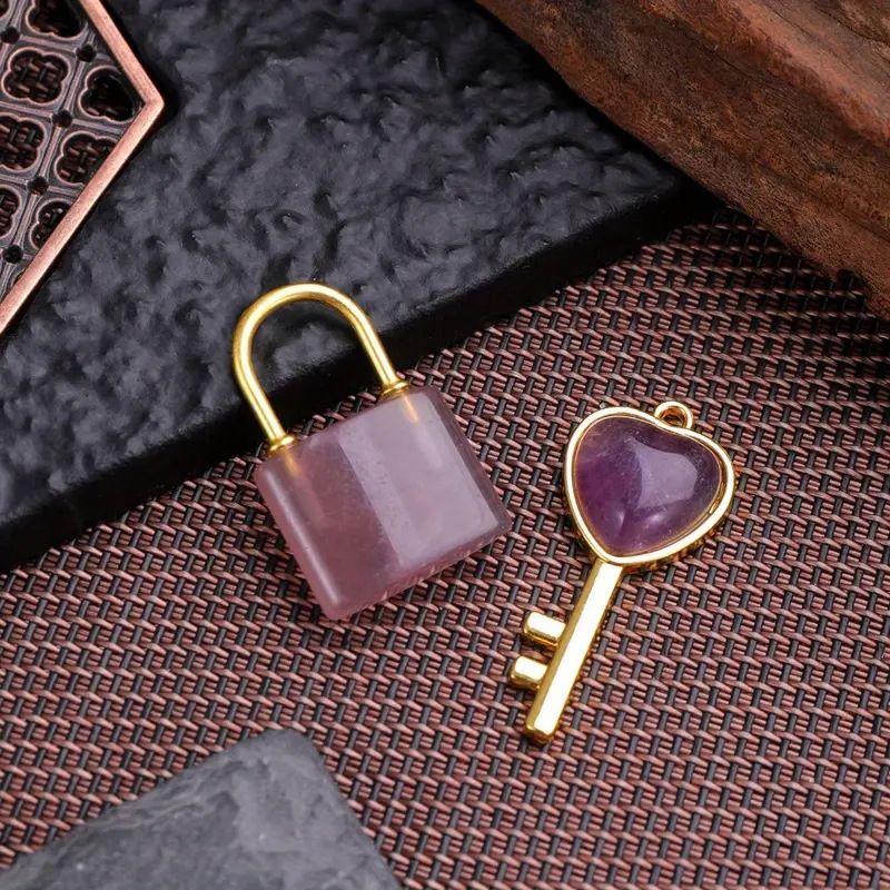Healing Crystal Lover Keychains Set