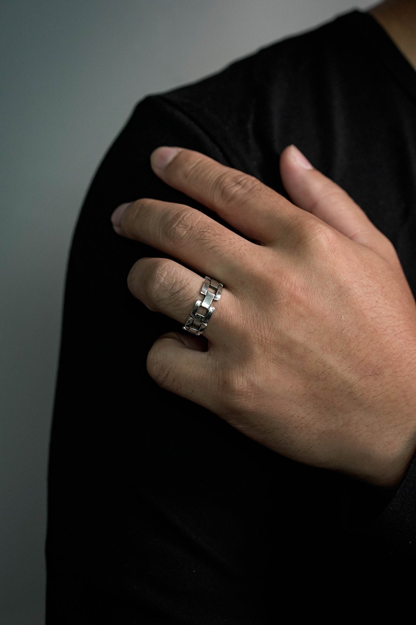 Chain Ring Retro 925 Sterling Silver