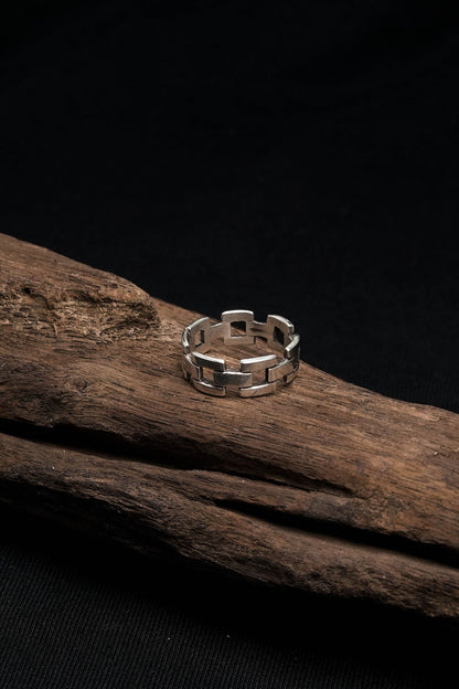 Chain Ring Retro 925 Sterling Silver