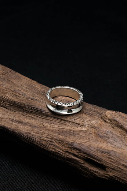 Small Cross 925 Sterling Silver Retro Ring