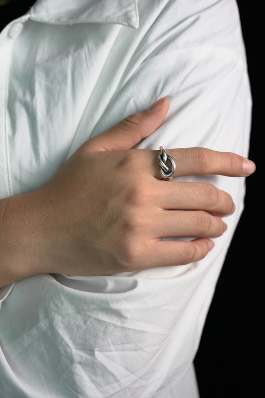 Knot Ring Retro 925 Sterling Silver