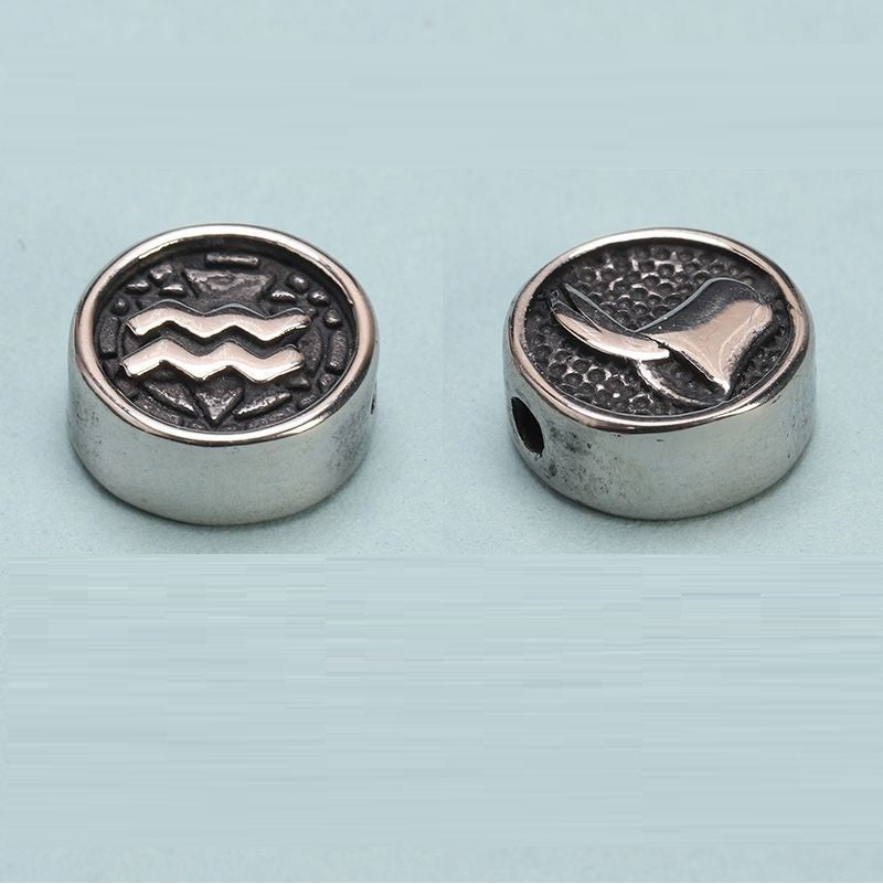 Zodiac Sign Silver Color Spacer Finding for DIY Jewelry Making 10Pcs Set 10x10mm