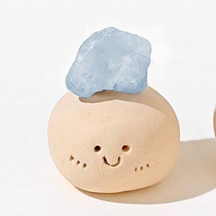 Micro Mineral Raw Crystal Gemstone Happy Face Collection
