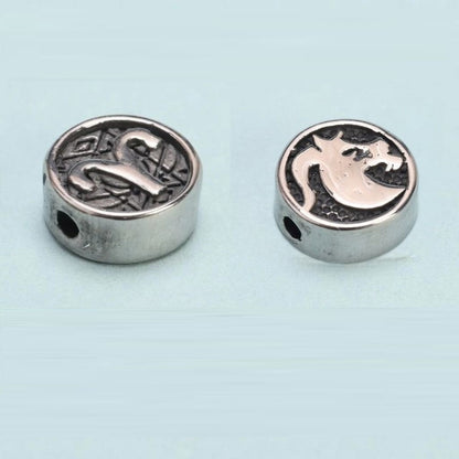 Zodiac Sign Silver Color Spacer Finding for DIY Jewelry Making 10Pcs Set 10x10mm