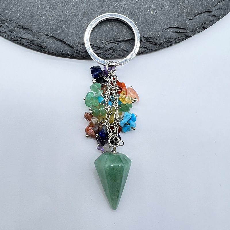 Healing Crystal Energy Point Keychains Set