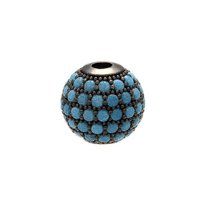 High Quality Brass Cubic Zirconia Round Spacer Beads 6mm/8mm/10mm