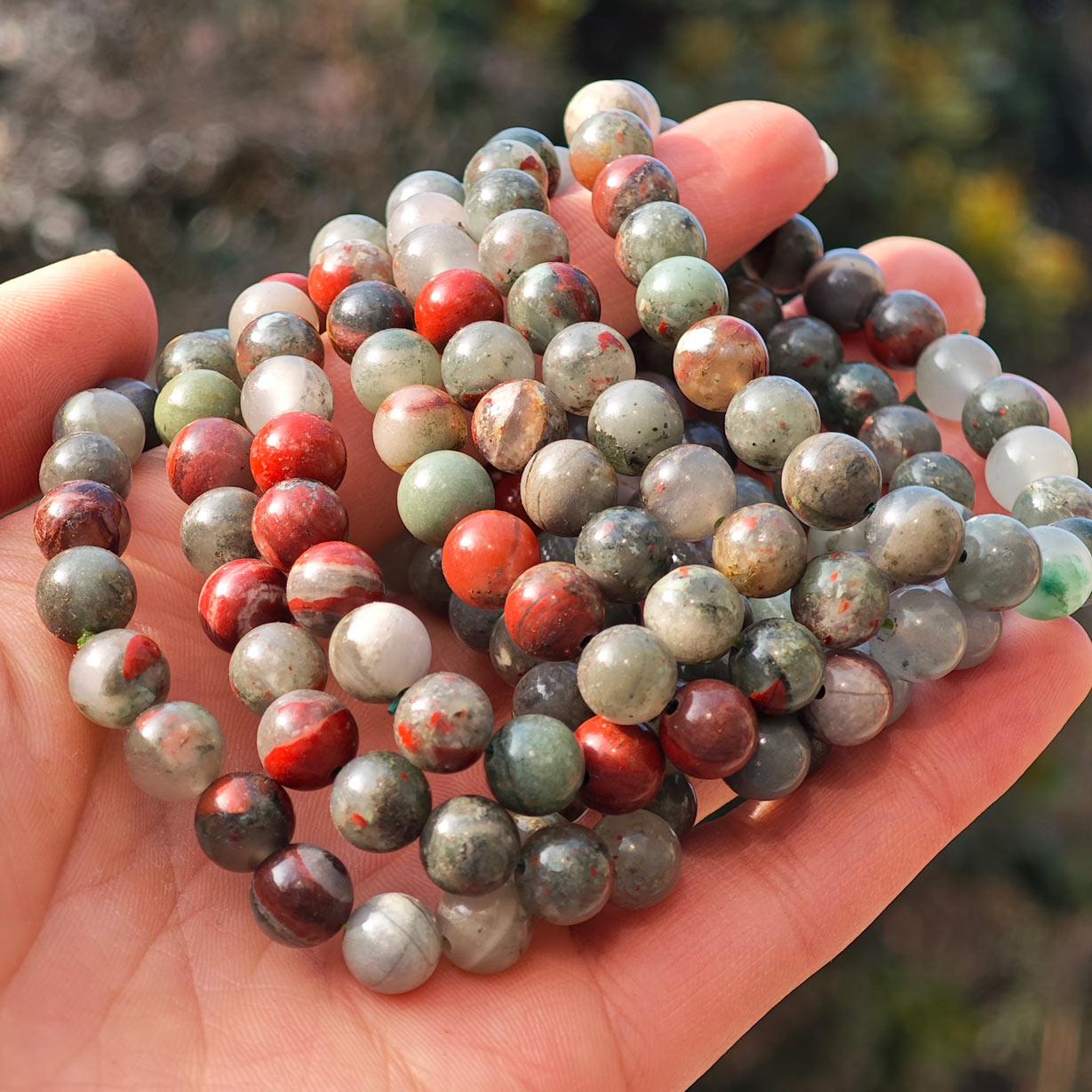 Wholesale Bloodstone Crystal Bracelet