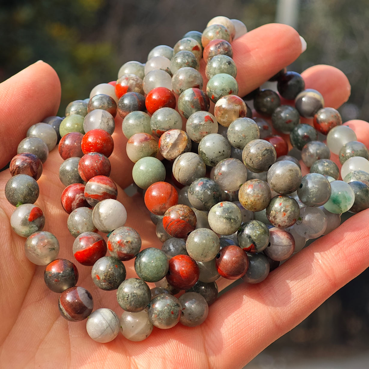 Wholesale Bloodstone Crystal Bracelet