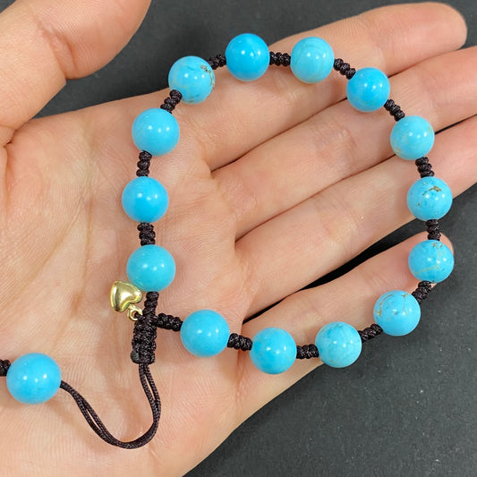 Blue Turquoise Crystal Bracelet for Focus and Concentration