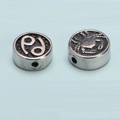 Zodiac Sign Silver Color Spacer Finding for DIY Jewelry Making 10Pcs Set 10x10mm