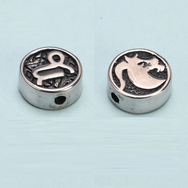 Zodiac Sign Silver Color Spacer Finding for DIY Jewelry Making 10Pcs Set 10x10mm