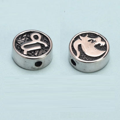 Zodiac Sign Silver Color Spacer Finding for DIY Jewelry Making 10Pcs Set 10x10mm