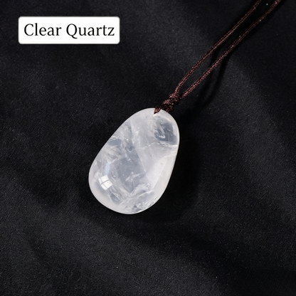 Healing Crystal Semi-Precious Stone Pendant Necklace