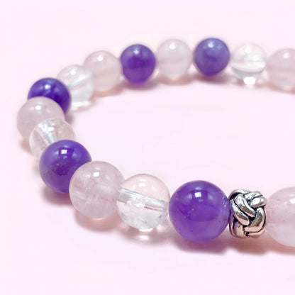Multi Amethyst Crystal Bracelet for Love and Relationship