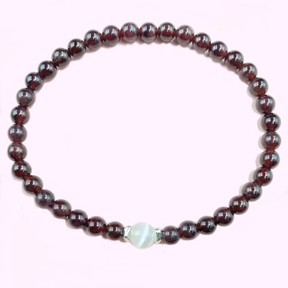 Garnet Crystal Bracelet for Focus and Concentration