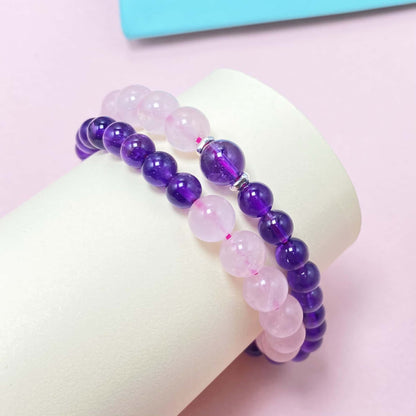 Doublel Quartz Crystal Bracelet for Love and Relationship