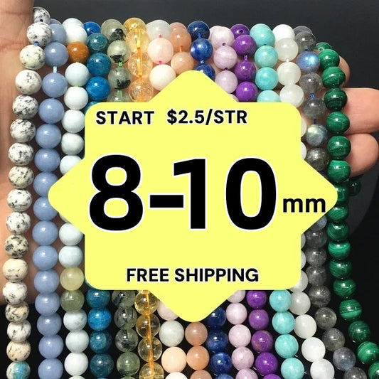 Round Beads 6mm 8mm 10mm  Free Shipping