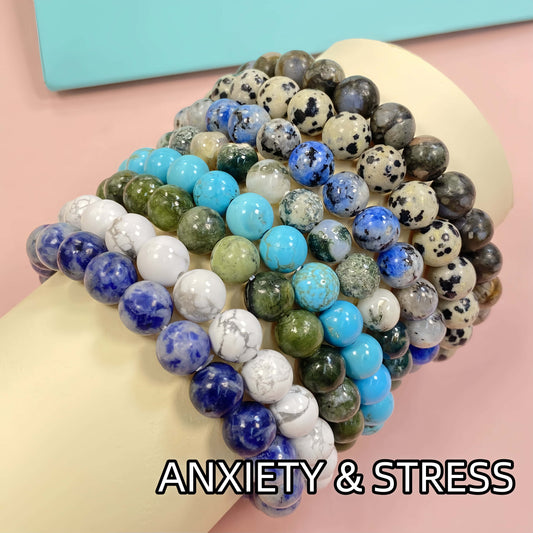 Natural Healing Crystal Bracelet Set of 8