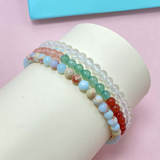 Tripe Strand Imperial Jasper to Improve Body and Health Crystal  Bracelet