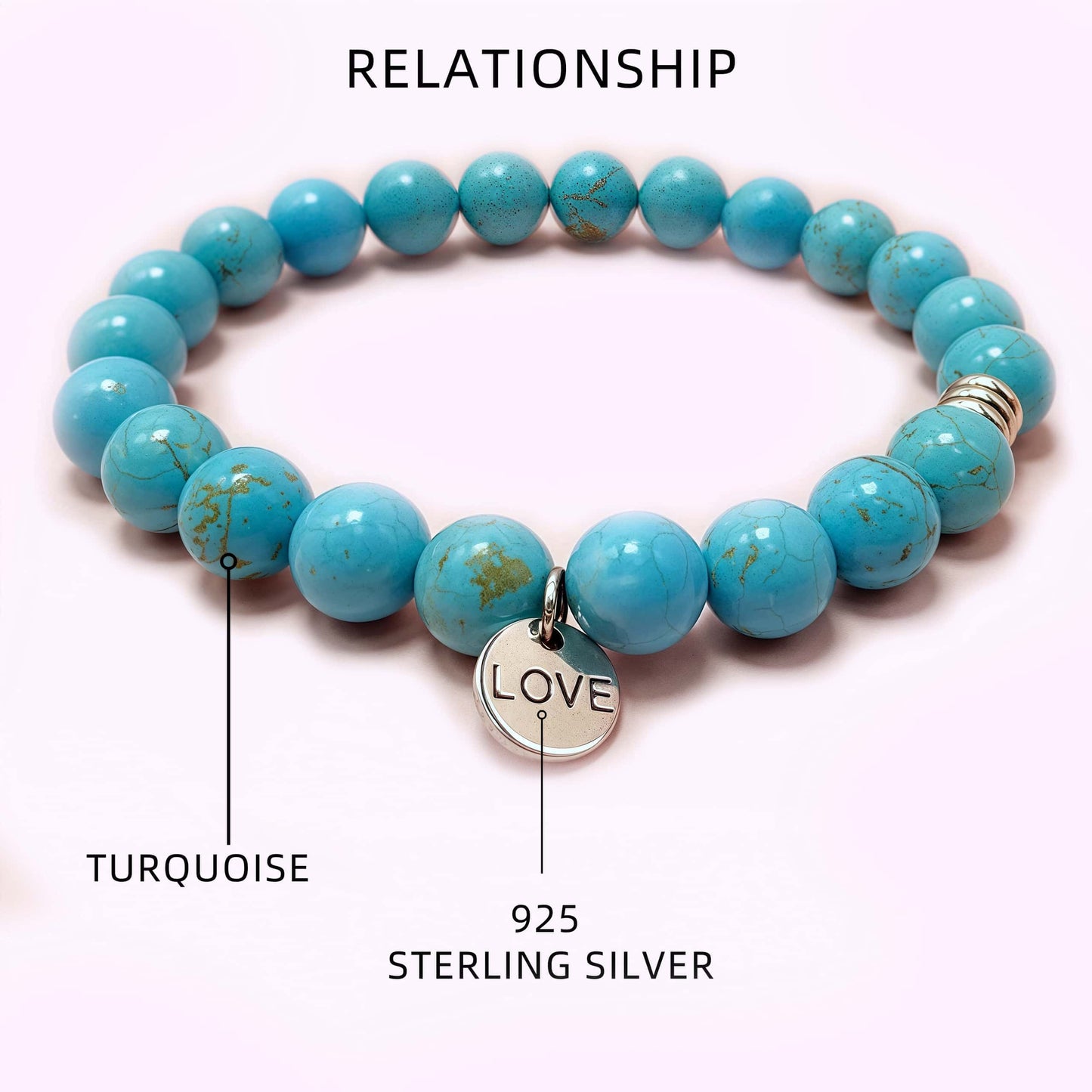 Turquoise Crystal Bracelet for Love and Relationship