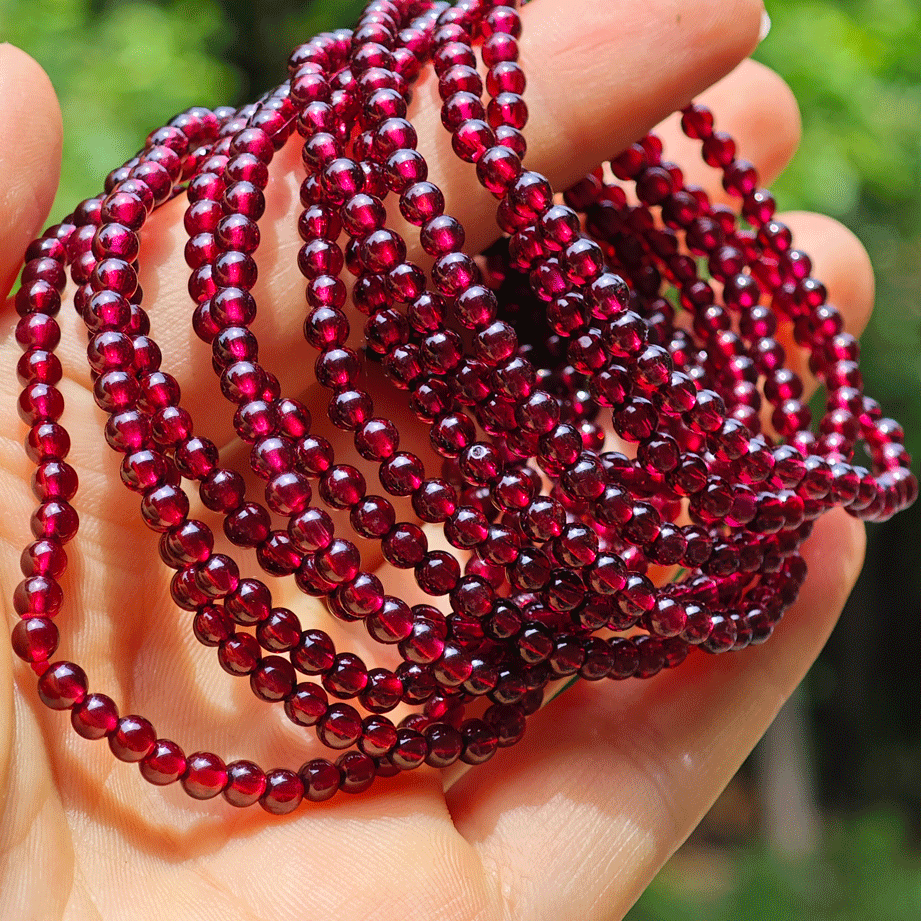 Wholesale Small Garnet Crystal Bracelet