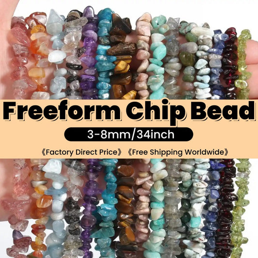Freeform Chip Beads 3-8mm Gemstone/Quartz/Jasper/Agate