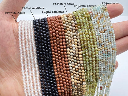 Natural Faceted Crystal Beads,2mm/3mm/4mm- Free Shipping