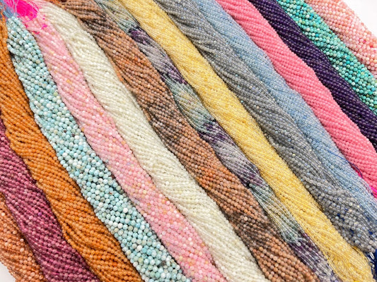Natural Faceted Crystal Beads,2mm/3mm/4mm- Free Shipping