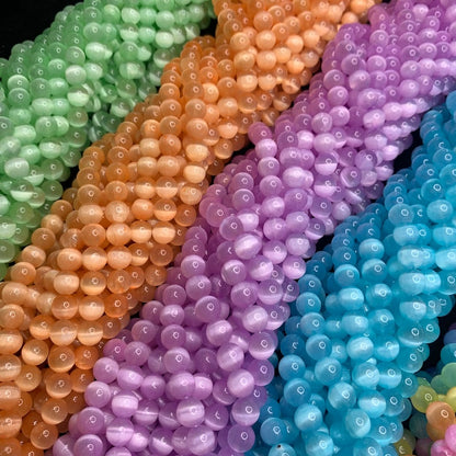 Natural Colorful Selenite Round Bead- Free Shiping