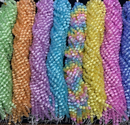 Natural Colorful Selenite Round Bead- Free Shiping