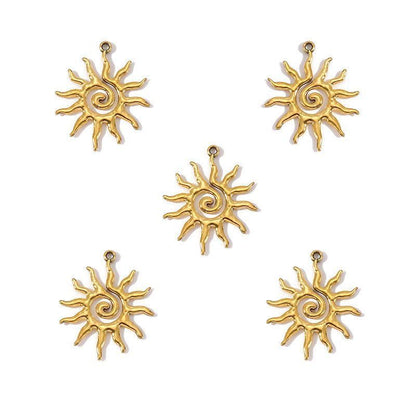 5 PCS Sun Style Jewelry Making Findings Charm Multi Sizes