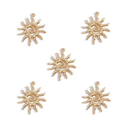 5 PCS Sun Style Jewelry Making Findings Charm Multi Sizes