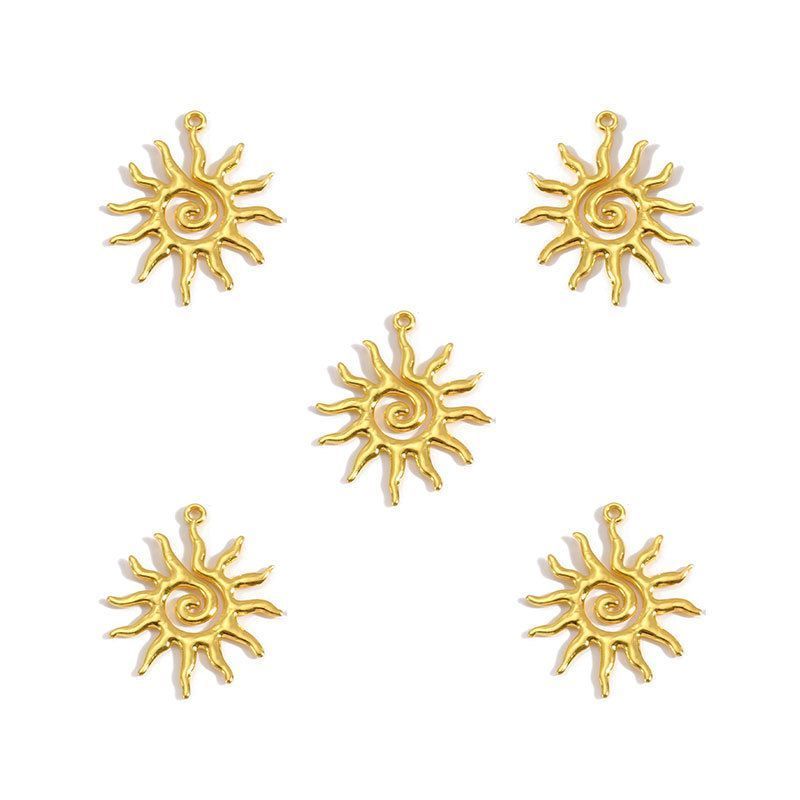 5 PCS Sun Style Jewelry Making Findings Charm Multi Sizes