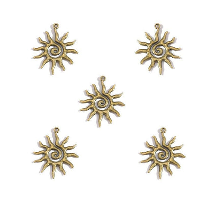 5 PCS Sun Style Jewelry Making Findings Charm Multi Sizes