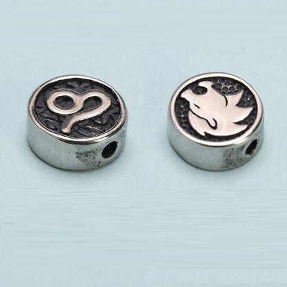 Zodiac Sign Silver Color Spacer Finding for DIY Jewelry Making 10Pcs Set 10x10mm