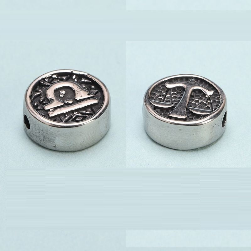 Zodiac Sign Silver Color Spacer Finding for DIY Jewelry Making 10Pcs Set 10x10mm