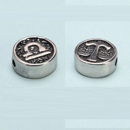 Zodiac Sign Silver Color Spacer Finding for DIY Jewelry Making 10Pcs Set 10x10mm