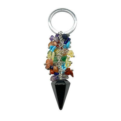 Healing Crystal Energy Point Keychains Set