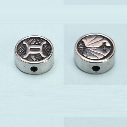 Zodiac Sign Silver Color Spacer Finding for DIY Jewelry Making 10Pcs Set 10x10mm