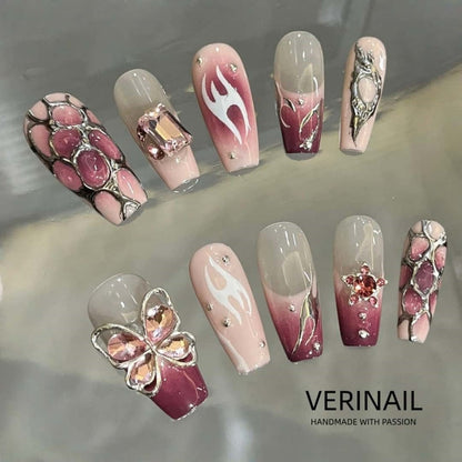 #4 Press-On Nails Box Handmade, Reusable, Unique Styles