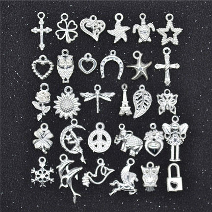 30PCS Assorted Prewter Charms for Jewelry Making