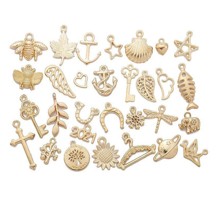 30PCS Assorted Prewter Charms for Jewelry Making