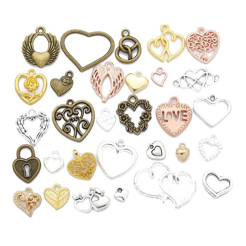 30PCS Assorted Prewter Charms for Jewelry Making