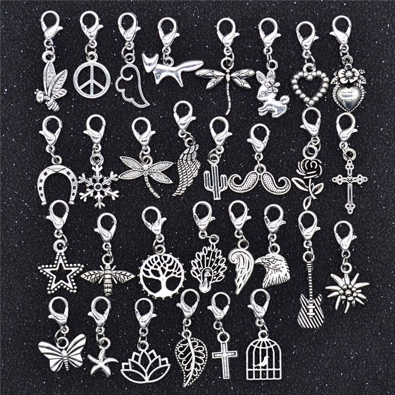 30PCS Assorted Prewter Charms for Jewelry Making