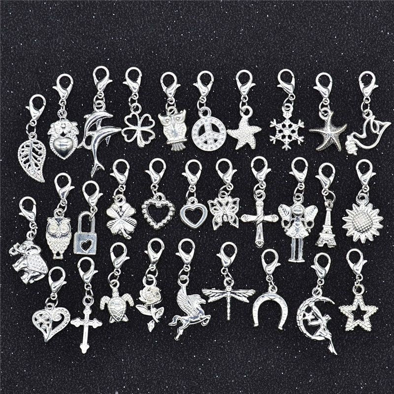 30PCS Assorted Prewter Charms for Jewelry Making