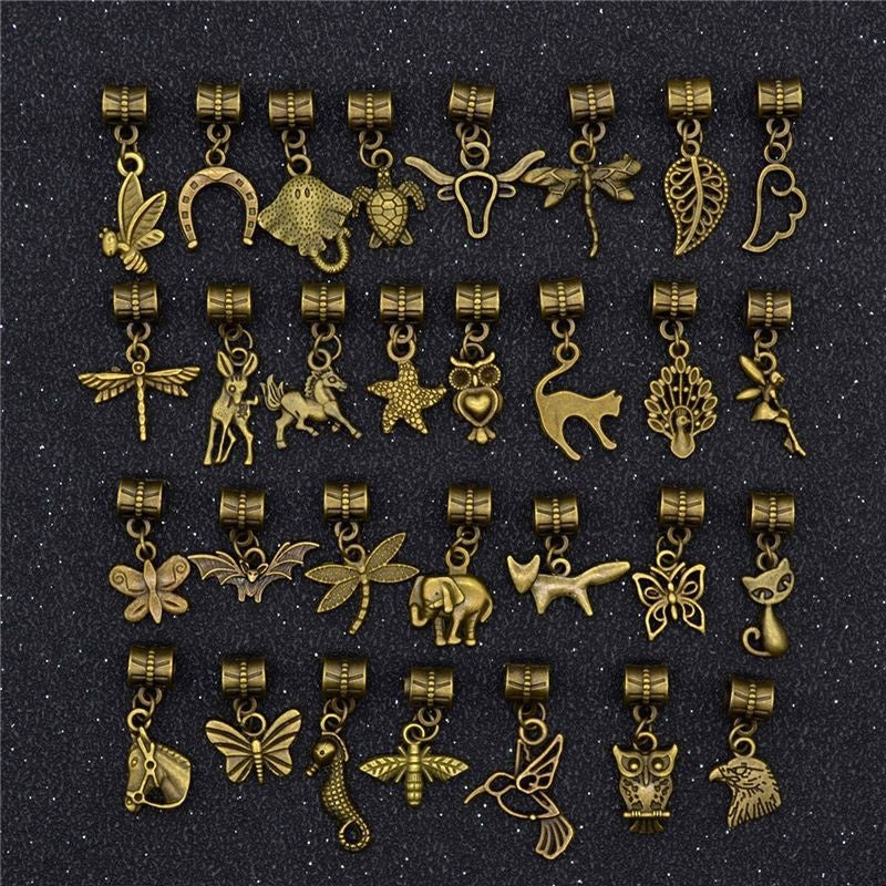 30PCS Assorted Prewter Charms for Jewelry Making