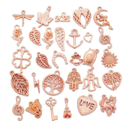 30PCS Assorted Prewter Charms for Jewelry Making