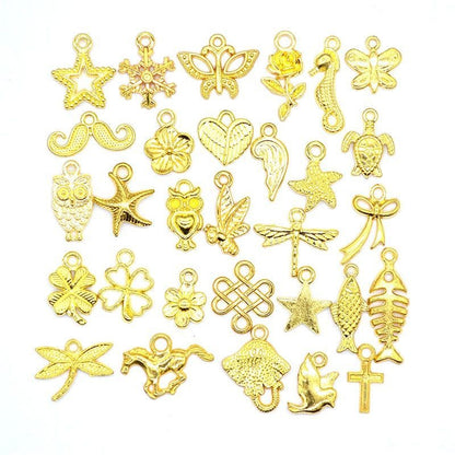 30PCS Assorted Prewter Charms for Jewelry Making