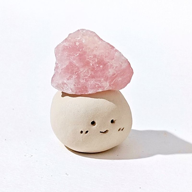 Micro Mineral Raw Crystal Gemstone Happy Face Collection